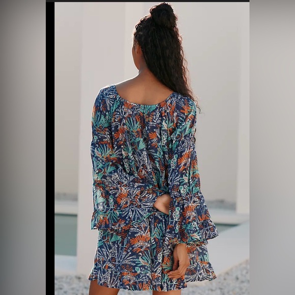 Anthropologie Celandine Boho Coverup Cotton Tunic Dress - Picture 13 of 13